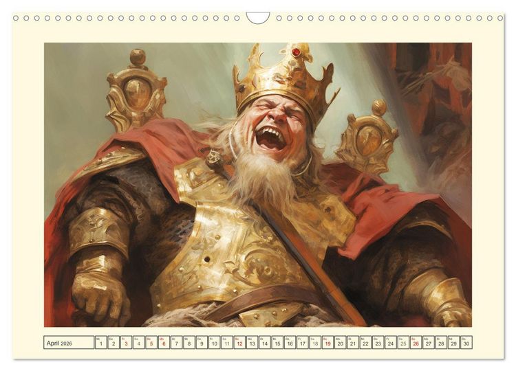 Produktbild: Das lachende Mittelalter. Spa&szlig; und Schenkelklopfer gab es schon immer! (Wandkalender 2026 DIN A3 quer), CALVENDO Monatskalender