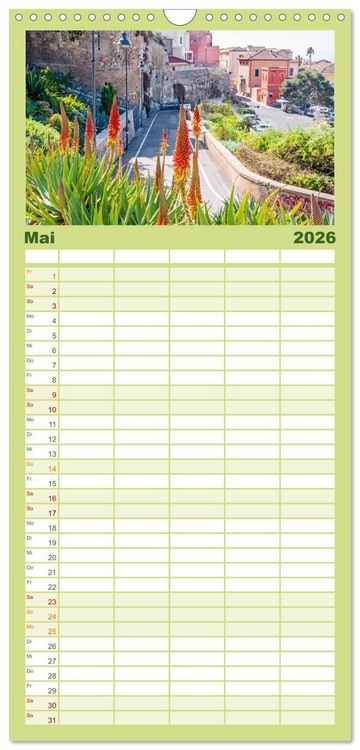 Produktbild: Familienplaner 2026 - Cagliari - Stadt mit besonderem Zauber mit 5 Spalten (Wandkalender, 21 x 45 cm) CALVENDO