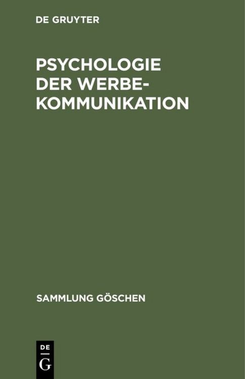 Produktbild: Psychologie der Werbekommunikation