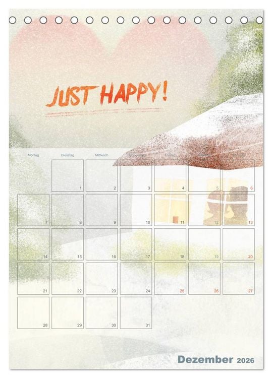 Produktbild: Liebe macht gl&uuml;cklich (Tischkalender 2026 DIN A5 hoch), CALVENDO Monatskalender