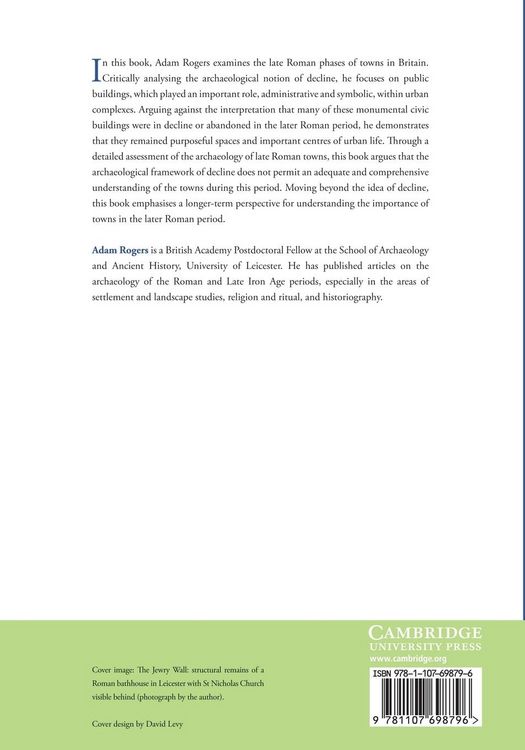 Produktbild: Late Roman Towns in Britain