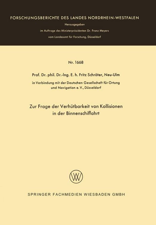 Produktbild: Zur Frage der Verh&uuml;tbarkeit von Kollisionen in der Binnenschiffahrt