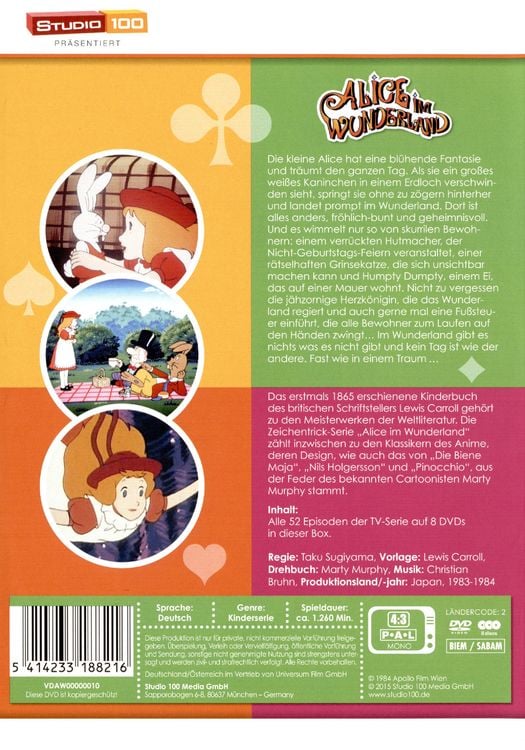 Produktbild: Alice im Wunderland - Komplettbox [8 DVDs]