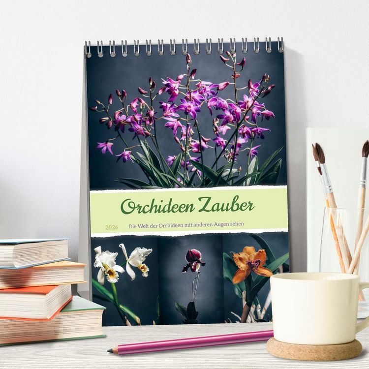 Produktbild: Orchideen Zauber (Tischkalender 2026 DIN A5 hoch), CALVENDO Monatskalender