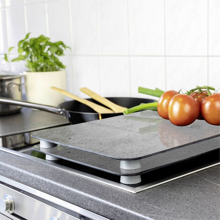 Produktbild: Herdabdeckplatte Universal Mod. Beton, 2er Set, f&uuml;r alle Herdarten geeignet
