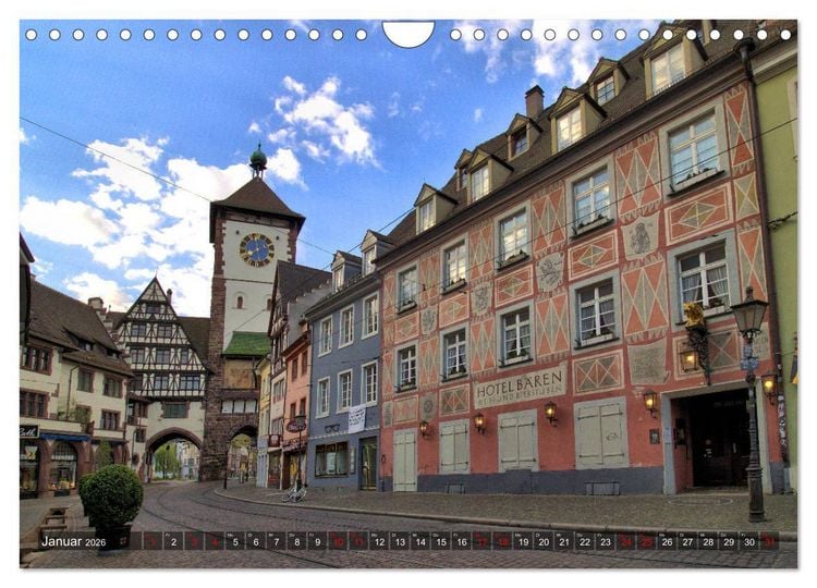 Produktbild: Freiburg - Gesichter einer Stadt (Wandkalender 2026 DIN A4 quer), CALVENDO Monatskalender