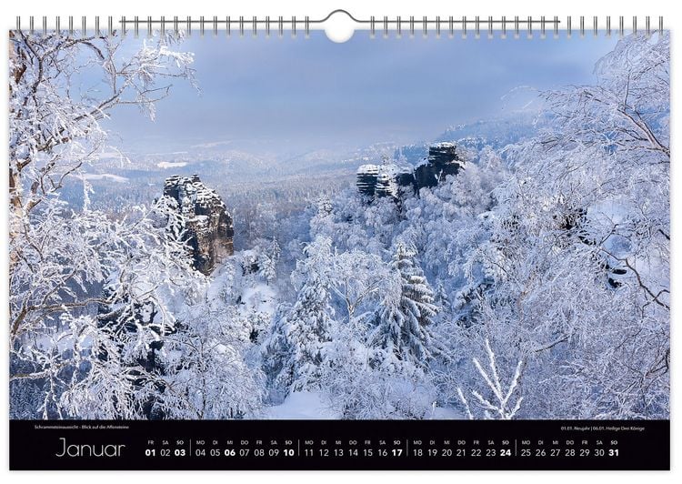 Produktbild: Kalender Faszinierende S&auml;chsische Schweiz 2027