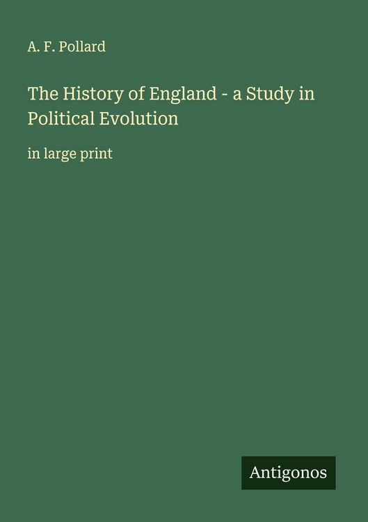 Produktbild: The History of England - a Study in Political Evolution