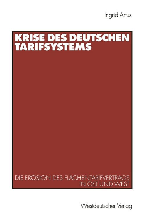 Produktbild: Krise des deutschen Tarifsystems