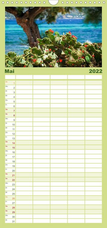 Produktbild: Familienplaner MALLORCA zum VERLIEBEN (Wandkalender 2022 , 21 cm x 45 cm, hoch)