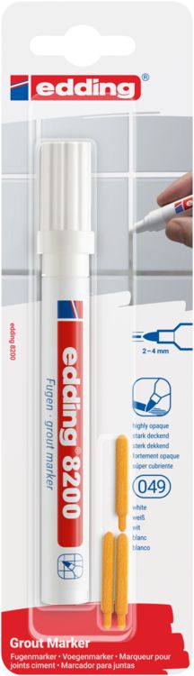 Produktbild: Edding 8200 4-8200-1-4049 Fugenmarker Wei&szlig; 2 mm, 4mm