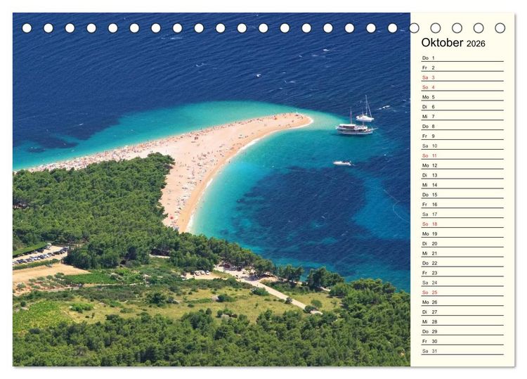 Produktbild: Kroatien (Tischkalender 2026 DIN A5 quer), CALVENDO Monatskalender