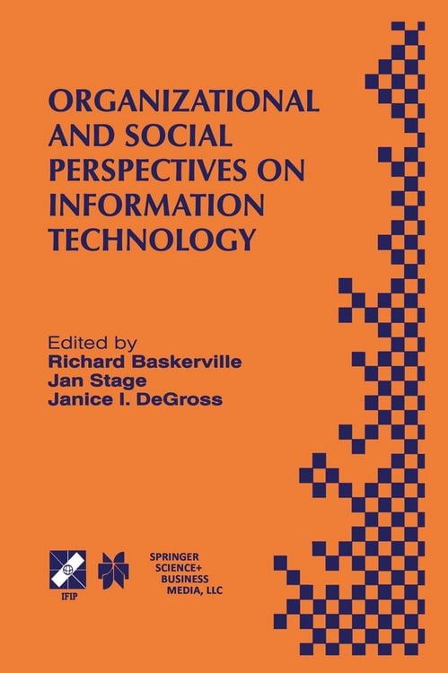 Produktbild: Organizational and Social Perspectives on Information Technology