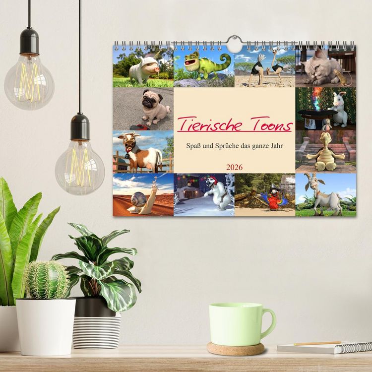 Produktbild: Tierische Toons (Wandkalender 2026 DIN A4 quer), CALVENDO Monatskalender