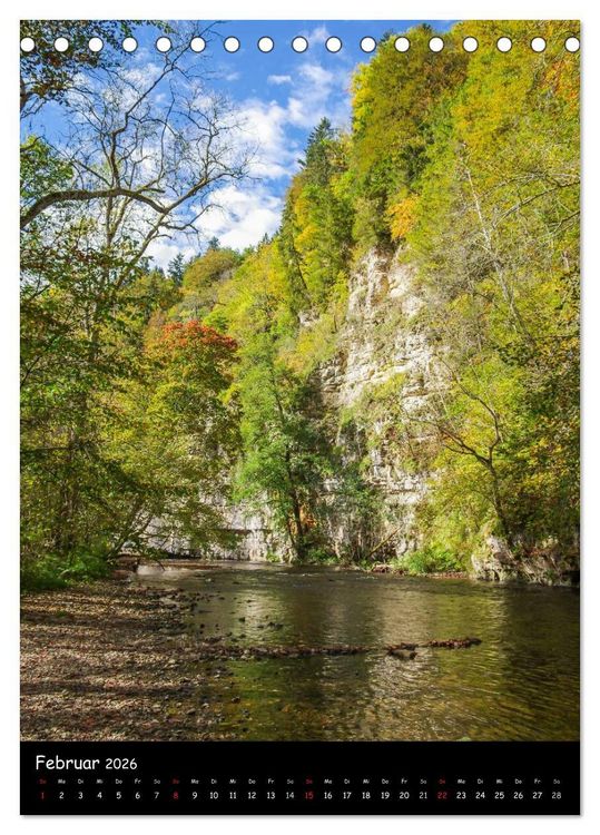 Produktbild: Urlandschaft Wutachschlucht (Tischkalender 2026 DIN A5 hoch), CALVENDO Monatskalender
