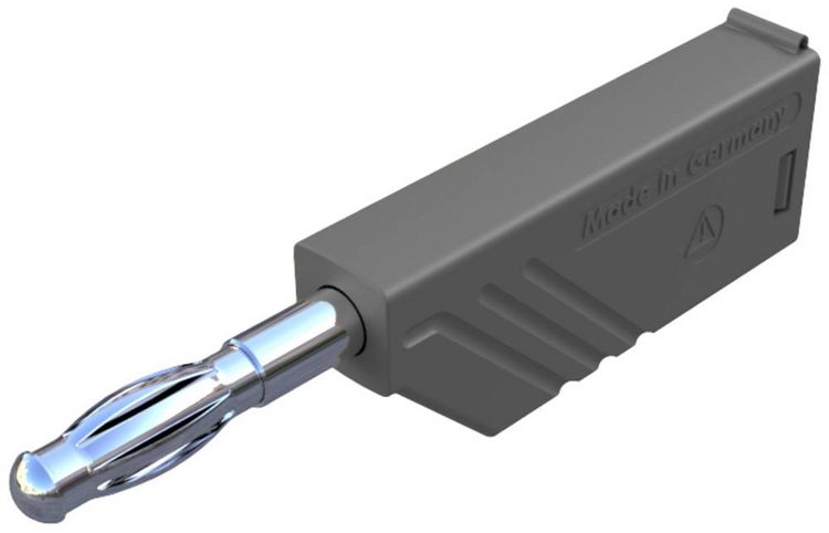 Produktbild: Hirschmann Test & Measurement LAS N WS grau Lamellenstecker Stecker, gerade Stift-&Oslash;: 4 mm Grau 1 St.