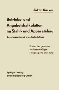 Produktbild: Betriebs- und Angebotskalkulation im Stahl- und Apparatebau