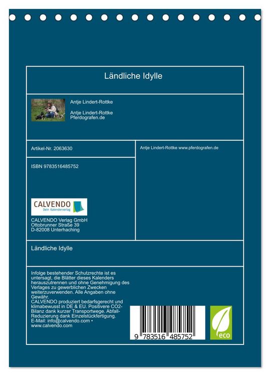 Produktbild: L&auml;ndliche Idylle (Tischkalender 2026 DIN A5 hoch), CALVENDO Monatskalender