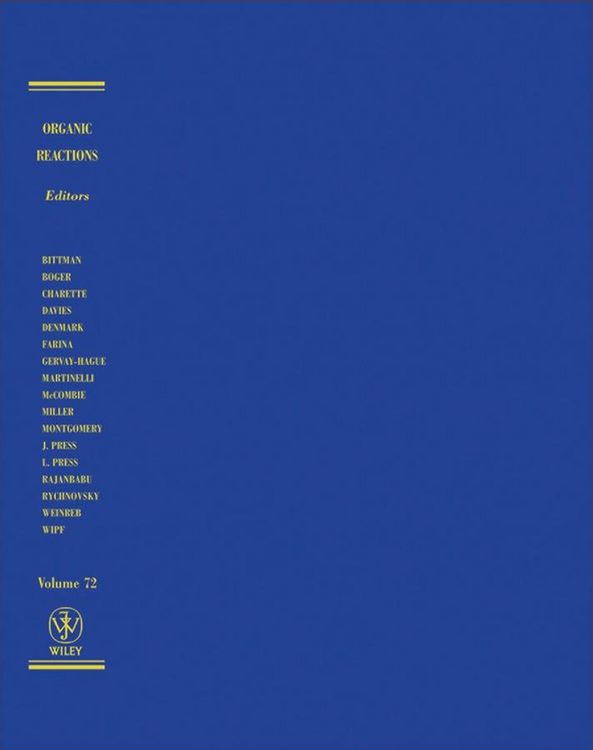 Produktbild: Organic Reactions, Volume 72