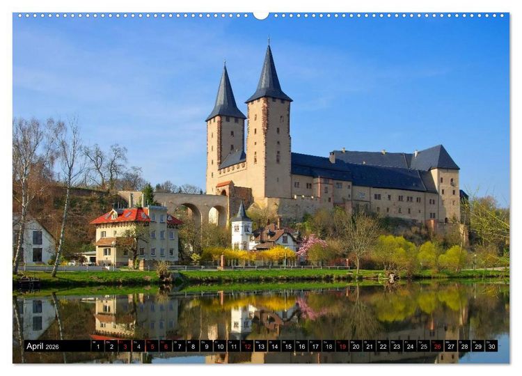 Produktbild: Schl&ouml;sser und Burgen in Sachsen (Wandkalender 2026 DIN A2 quer), CALVENDO Monatskalender