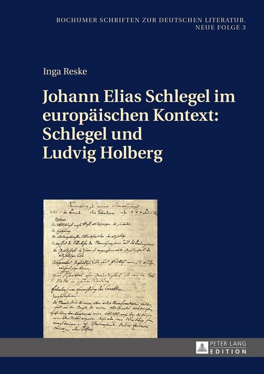 Produktbild: Johann Elias Schlegel im europ&auml;ischen Kontext: Schlegel und Ludvig Holberg
