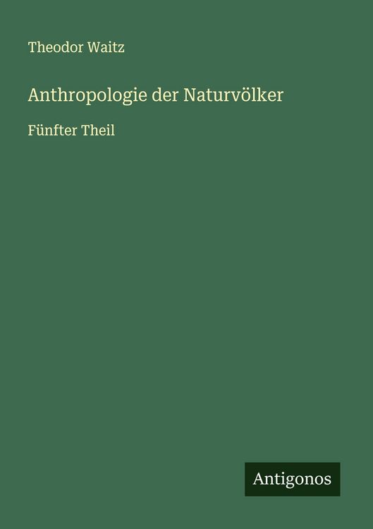 Produktbild: Anthropologie der Naturv&ouml;lker