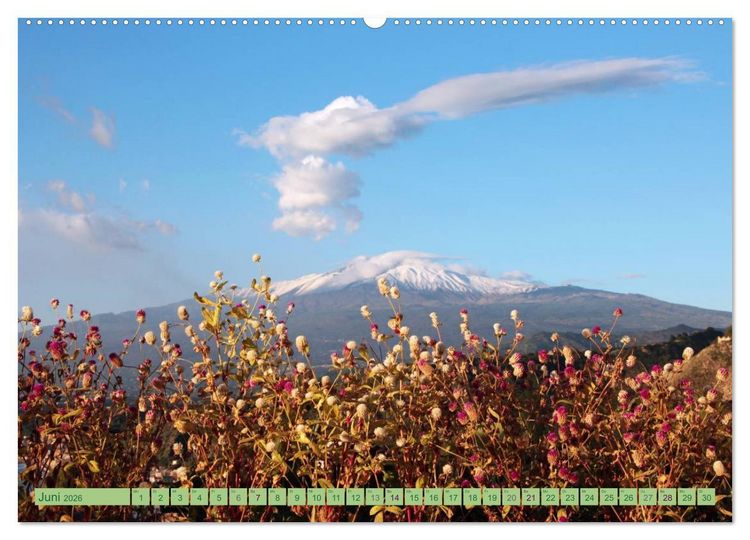 Produktbild: Taormina, die Stadt mit Blick auf den &Auml;tna (hochwertiger Premium Wandkalender 2026 DIN A2 quer), Kunstdruck in Hochglanz