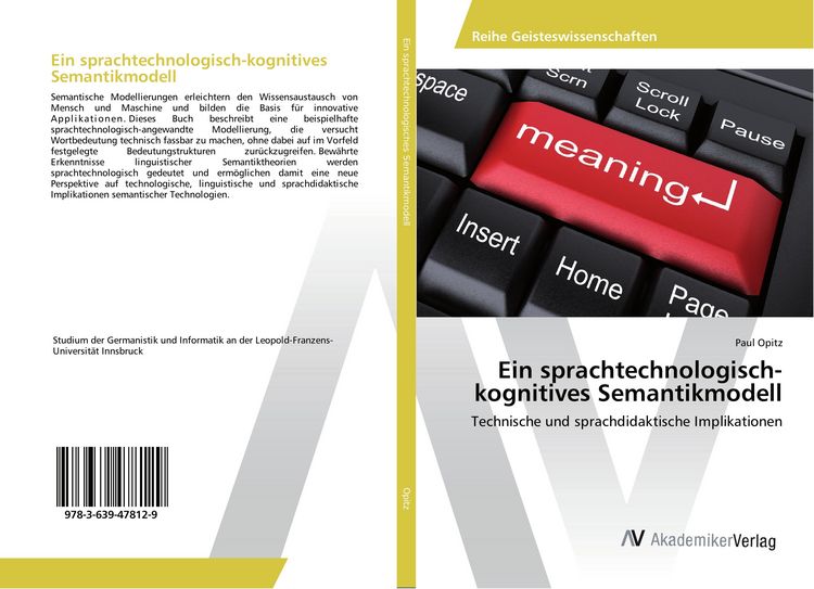 Produktbild: Ein sprachtechnologisch-kognitives Semantikmodell