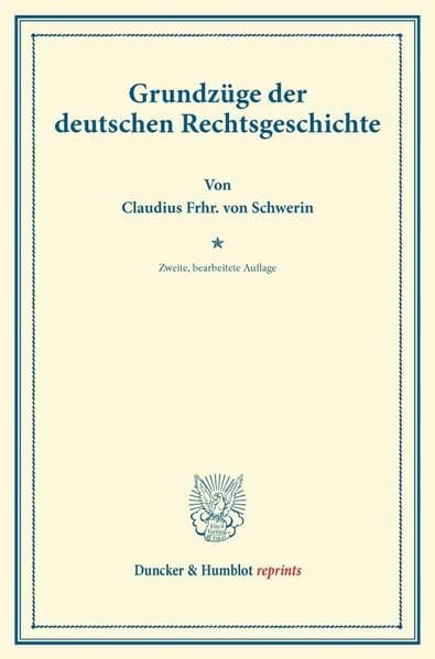 Produktbild: Grundz&uuml;ge der deutschen Rechtsgeschichte.