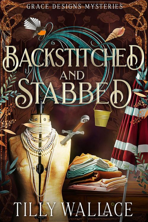 Produktbild: Backstitched and Stabbed (Grace Designs Mysteries, #2)