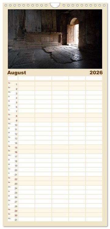Produktbild: Familienplaner 2026 - ARMENIEN - Land der fr&uuml;hen Christen mit 5 Spalten (Wandkalender, 21 x 45 cm) CALVENDO
