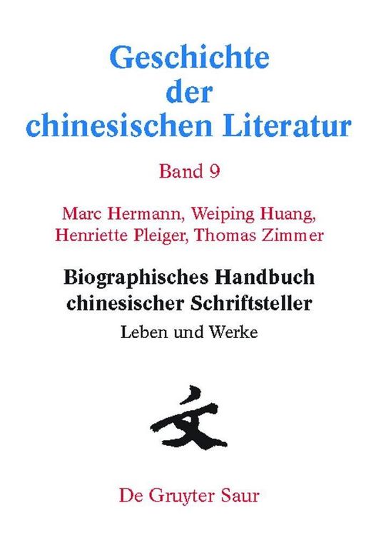 Produktbild: Biographisches Handbuch chinesischer Schriftsteller