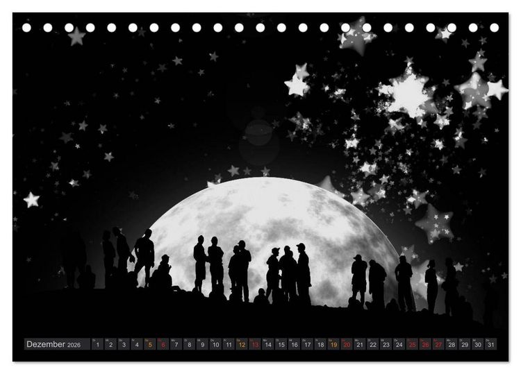 Produktbild: Sonne und Mond - faszinierend und anziehend (Tischkalender 2026 DIN A5 quer), CALVENDO Monatskalender