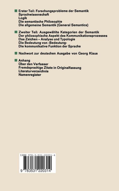 Produktbild: Einf&uuml;hrung in die Semantik