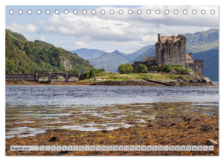 Produktbild: Wundersch&ouml;nes Schottland - Bilderreise durch ein sagenumwobenes Land (Tischkalender 2026 DIN A5 quer), CALVENDO Monatskalender