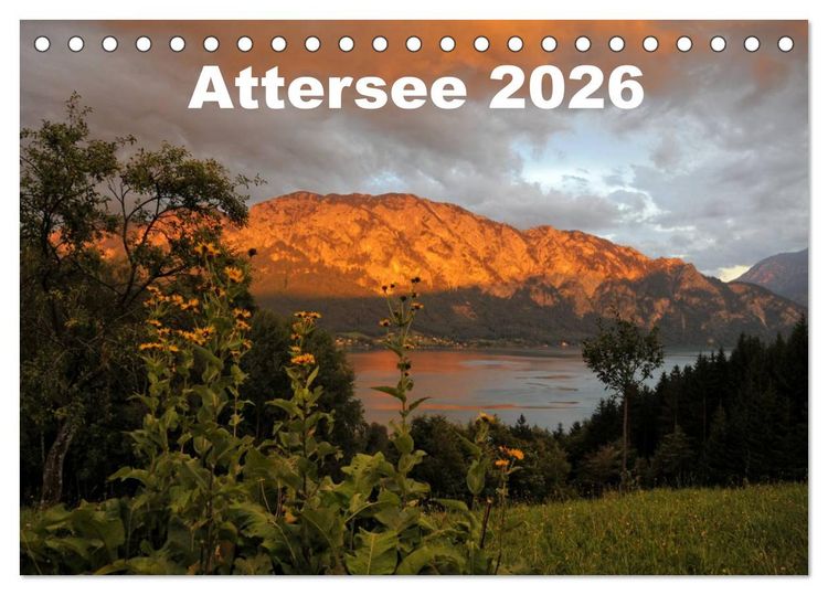 Produktbild: Attersee im Salzkammergut 2026 (Tischkalender 2026 DIN A5 quer), CALVENDO Monatskalender