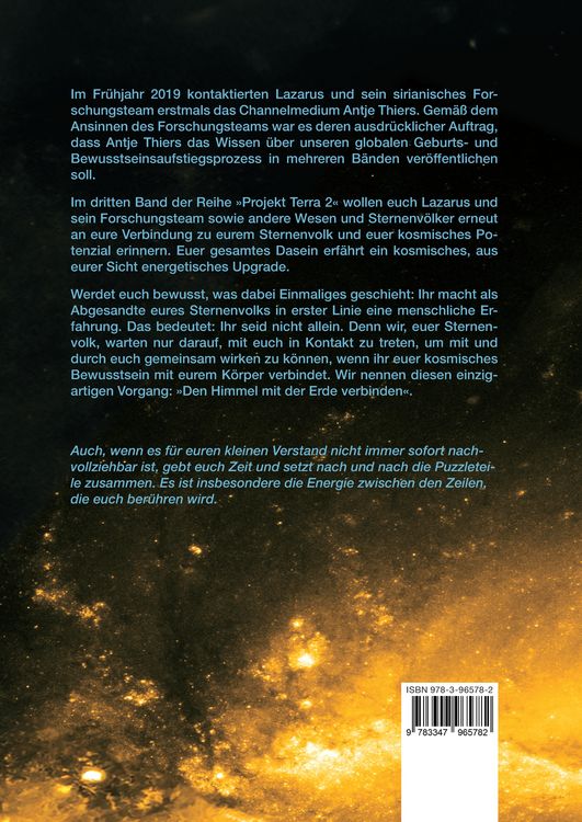 Produktbild: PROJEKT TERRA 2 - Botschaften aus dem Licht vom Sirius - Eine Bewusstseinsschule der neuen Zeit. Band 3