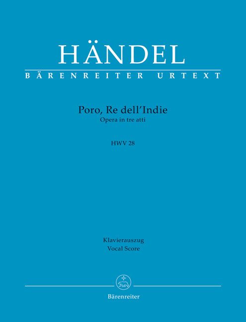 Produktbild: Poro, Re dell&acute;Indie HWV 28 -Opera in drei Akten-
