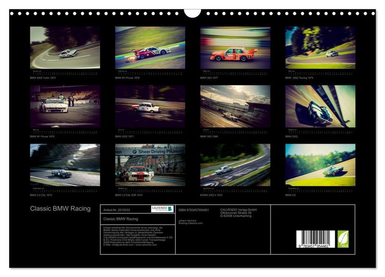 Produktbild: Classic BMW Racing (Wandkalender 2026 DIN A3 quer), CALVENDO Monatskalender