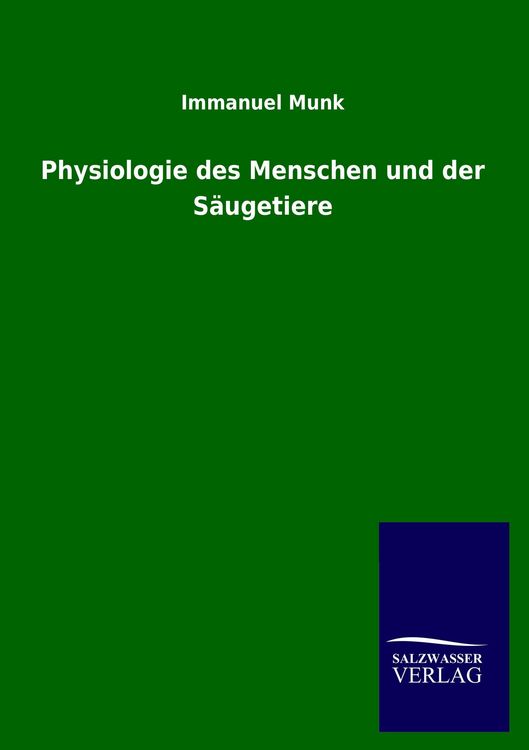 Produktbild: Physiologie des Menschen und der S&auml;ugetiere