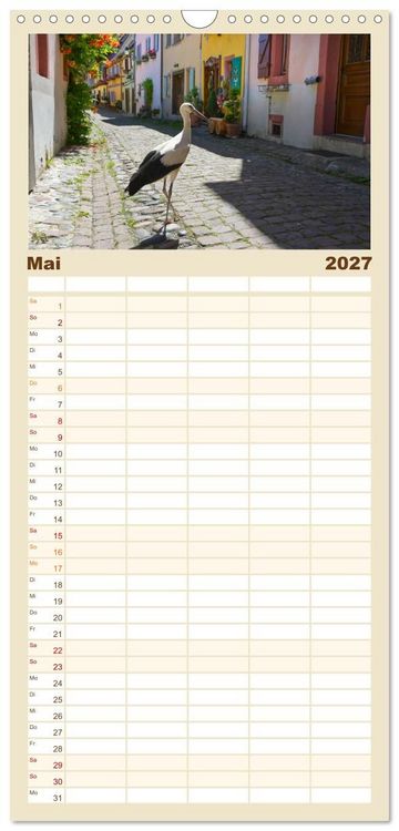 Produktbild: Familienplaner 2027 - Frankreichs idyllische D&ouml;rfer mit 5 Spalten (Wandkalender, 21 x 45 cm) CALVENDO