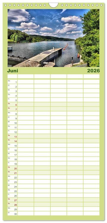 Produktbild: Familienplaner 2026 - Bochum mit 5 Spalten (Wandkalender, 21 x 45 cm) CALVENDO