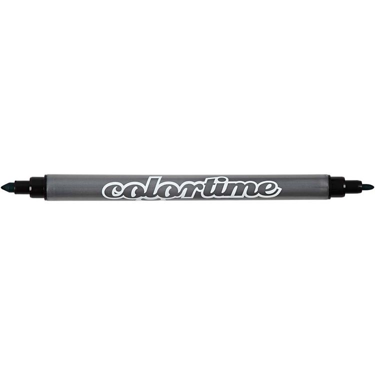 Produktbild: Creativ Company Colortime Dual-Filzstifte Strichst&auml;rke 2,3+3,6 mm, Standard-Farben, 6 Stk