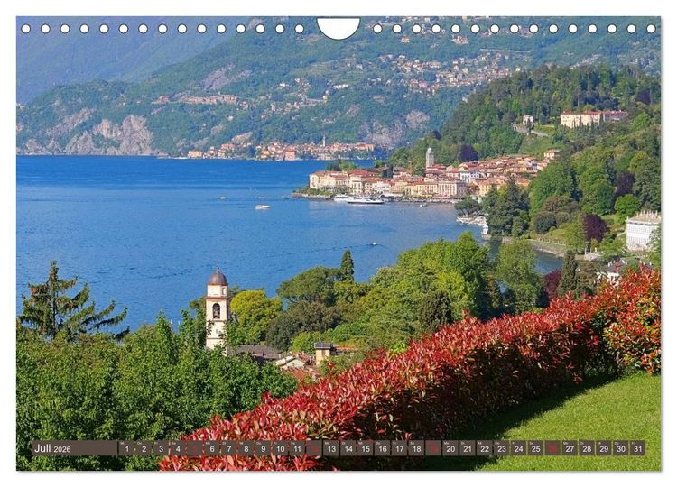 Produktbild: Lago di Como - Italienisches Flair in den Alpen (Wandkalender 2026 DIN A4 quer), CALVENDO Monatskalender