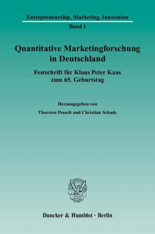 Produktbild: Quantitative Marketingforschung in Deutschland.