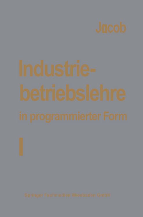 Produktbild: Industriebetriebslehre in programmierter Form