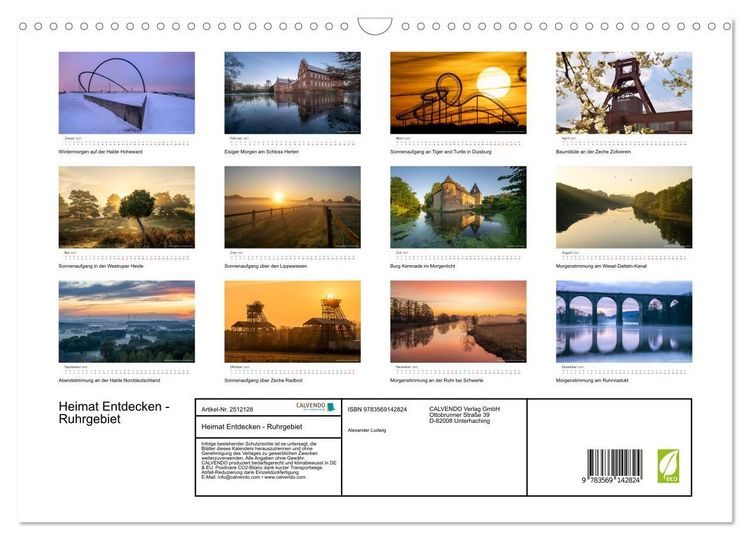 Produktbild: Heimat Entdecken - Ruhrgebiet (Wandkalender 2027 DIN A3 quer), CALVENDO Monatskalender