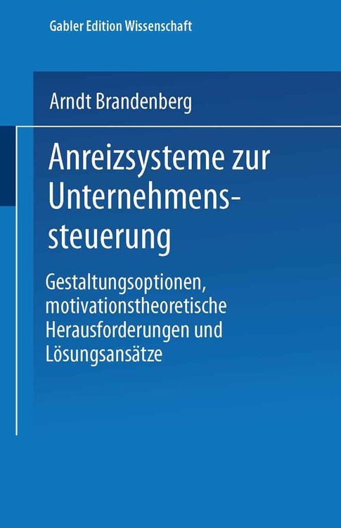 Produktbild: Anreizsysteme zur Unternehmenssteuerung