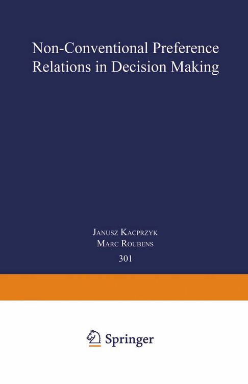Produktbild: Non-Conventional Preference Relations in Decision Making
