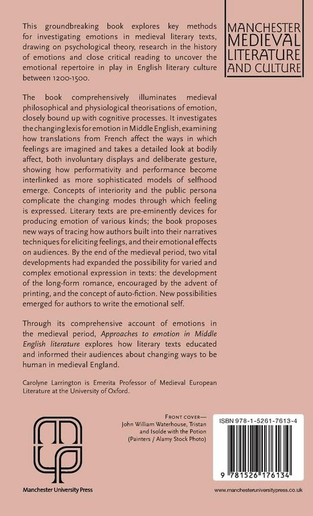 Produktbild: Approaches to emotion in Middle English literature